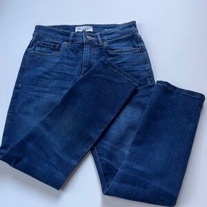 DL1961 Men’s 28x34 slim straight jeans in Marine blue dark wash